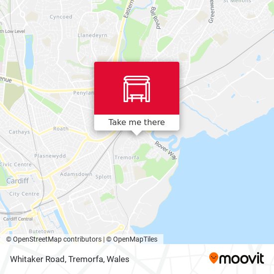 Whitaker Road, Tremorfa map