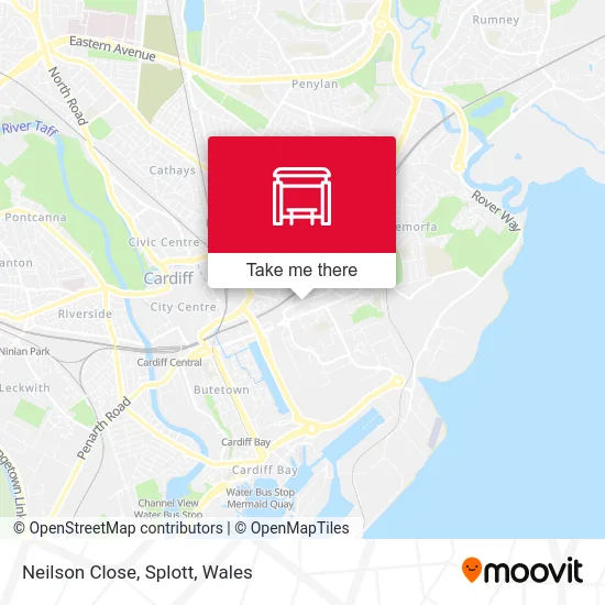Neilson Close, Splott map