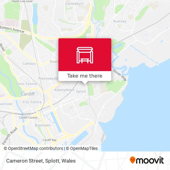 Cameron Street, Splott map