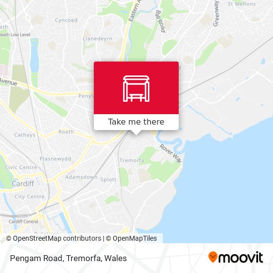 Pengam Road, Tremorfa map
