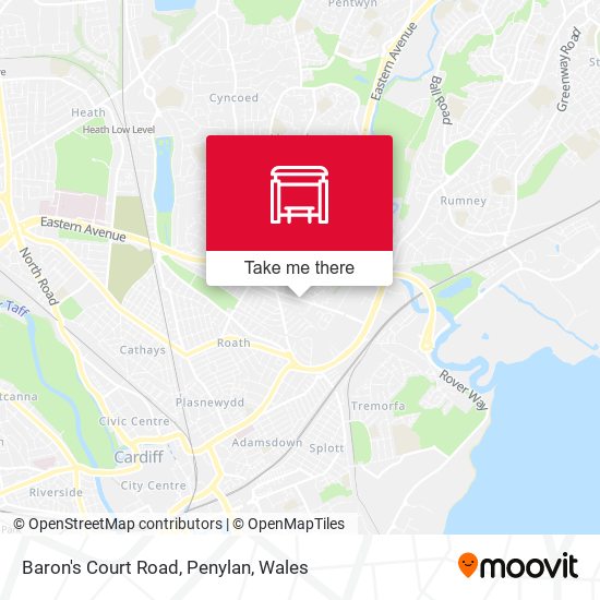 Baron's Court Road, Penylan map