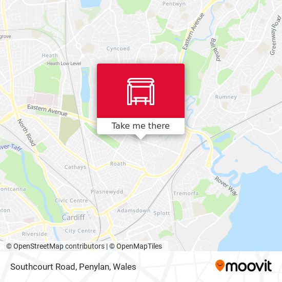 Southcourt Road, Penylan map