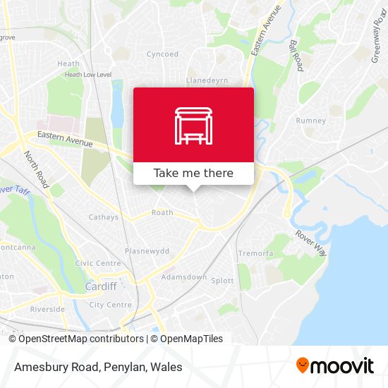 Amesbury Road, Penylan map