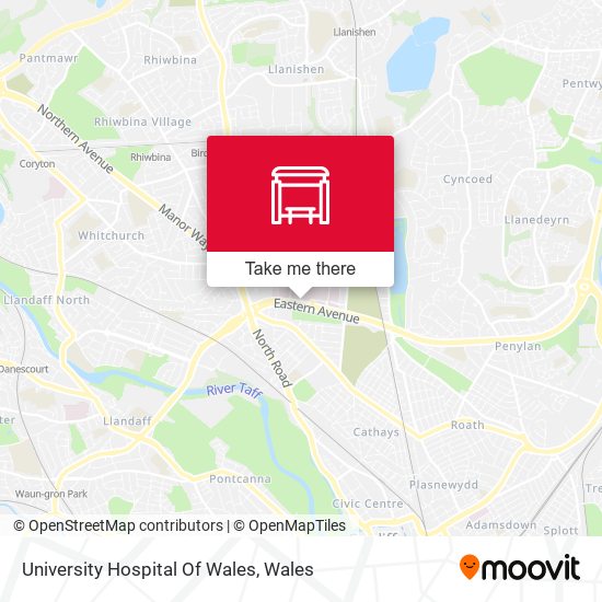 University Hospital Of Wales map