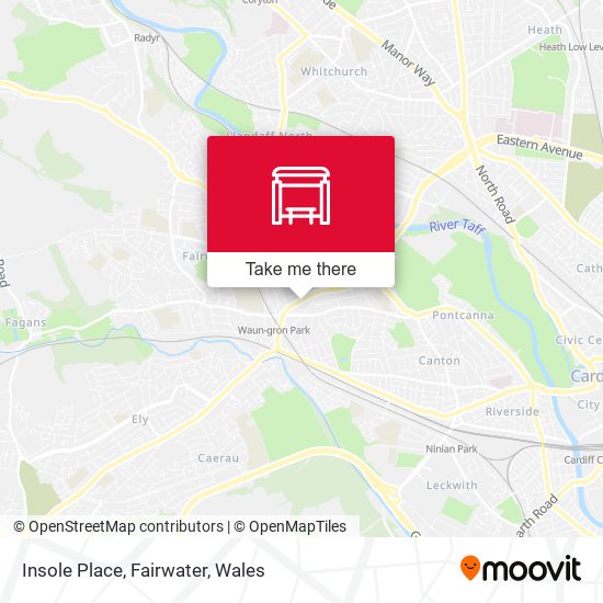 Insole Place, Fairwater map