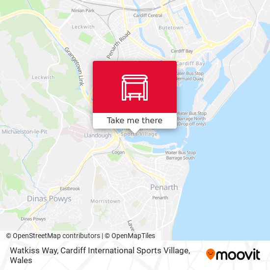 Watkiss Way, Cardiff International Sports Village map