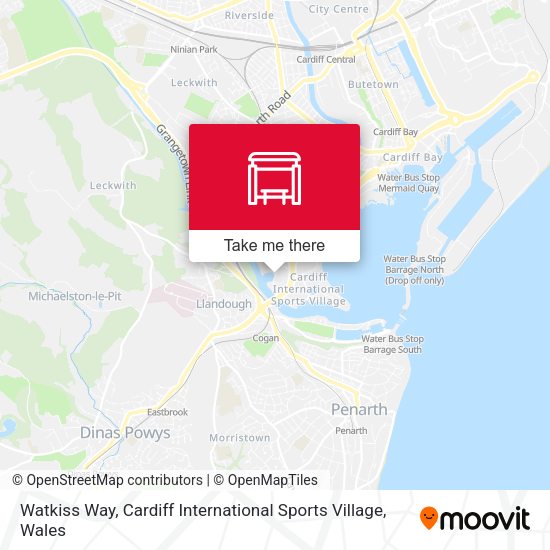 Watkiss Way, Cardiff International Sports Village map