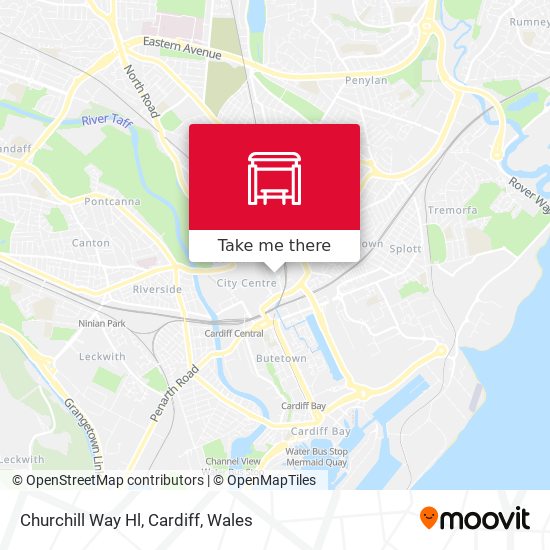 Churchill Way Hl, Cardiff map