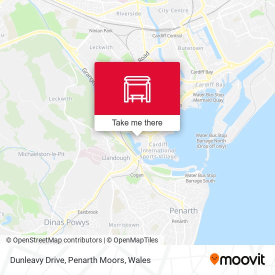 Dunleavy Drive, Penarth Moors map