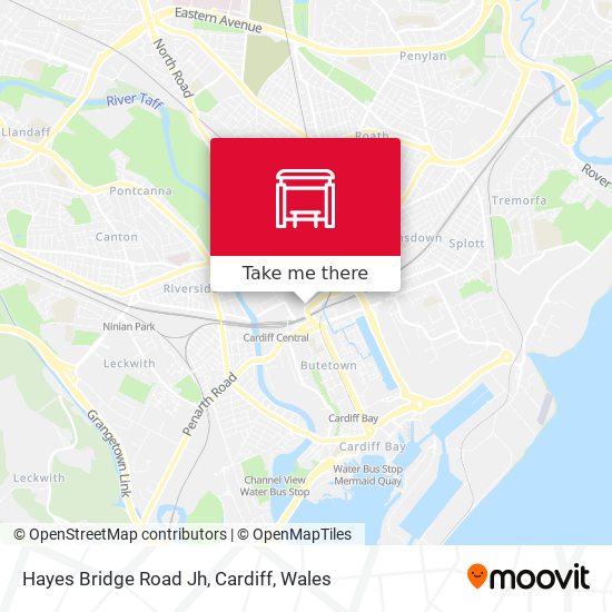 Hayes Bridge Road Jh, Cardiff map