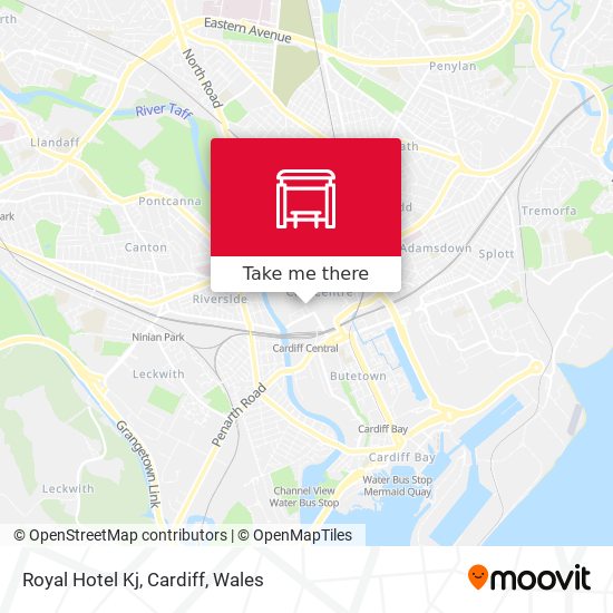 Royal Hotel Kj, Cardiff map
