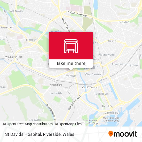 St Davids Hospital, Riverside map