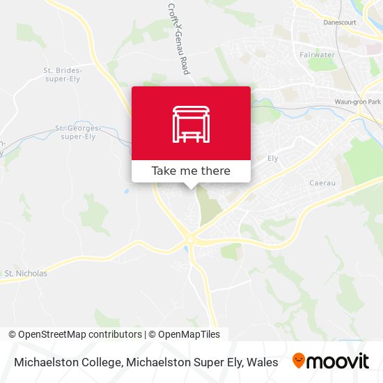 Michaelston College, Michaelston Super Ely map