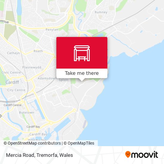 Mercia Road, Tremorfa map