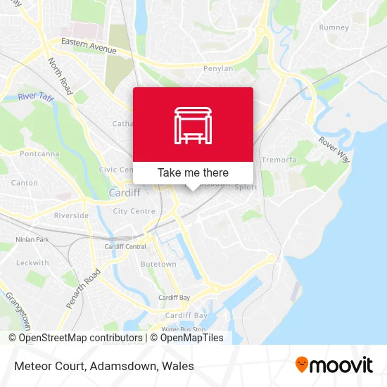 Meteor Court, Adamsdown map