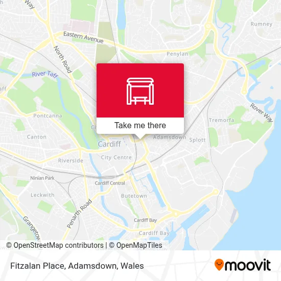 Fitzalan Place, Adamsdown map