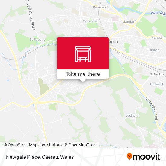 Newgale Place, Caerau map
