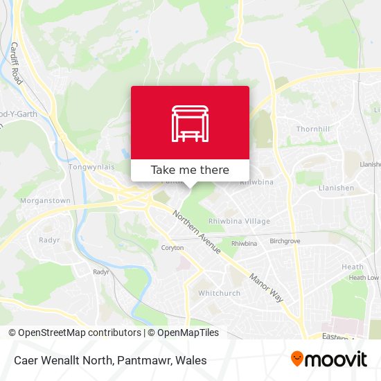 Caer Wenallt North, Pantmawr map