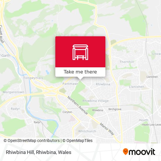 Rhiwbina Hill, Rhiwbina map
