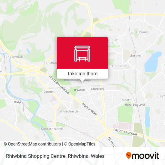 Rhiwbina Shopping Centre, Rhiwbina map