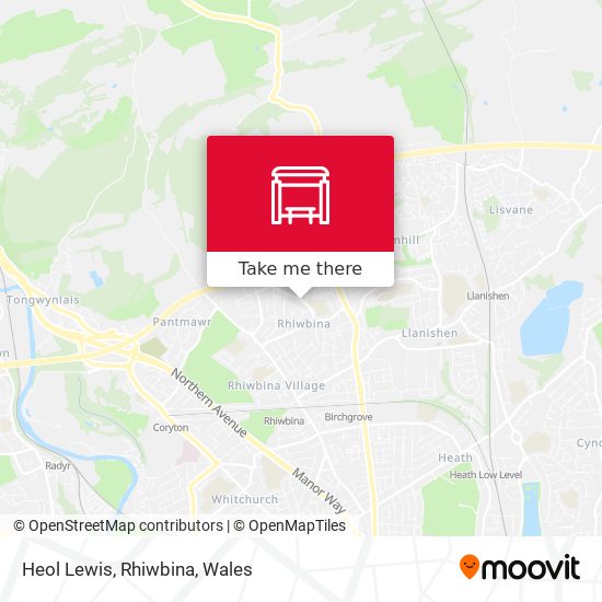 Heol Lewis, Rhiwbina map