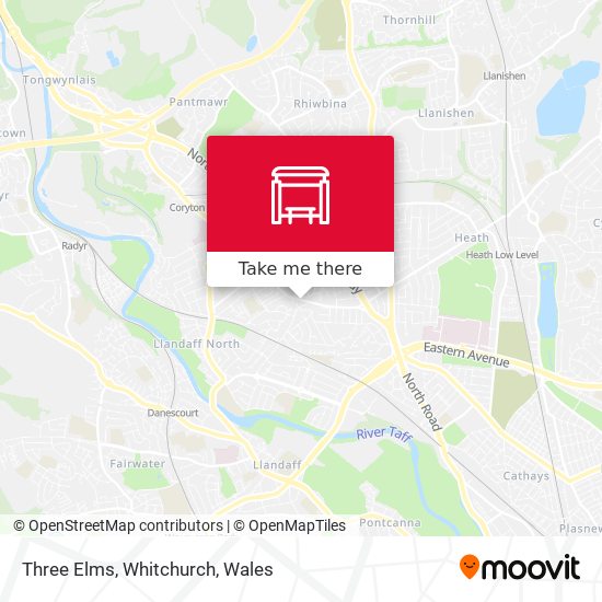 Three Elms, Whitchurch map