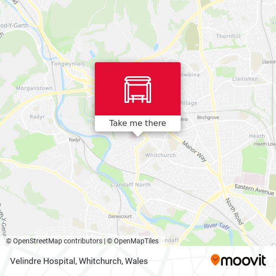 Velindre Hospital, Whitchurch map