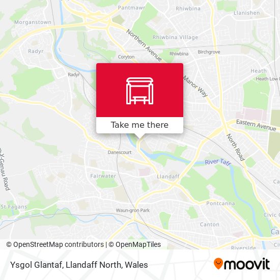 Ysgol Glantaf, Llandaff North map