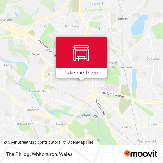 The Philog, Whitchurch map