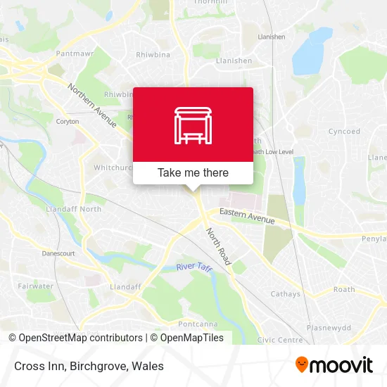 Cross Inn, Birchgrove map