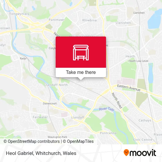 Heol Gabriel, Whitchurch map