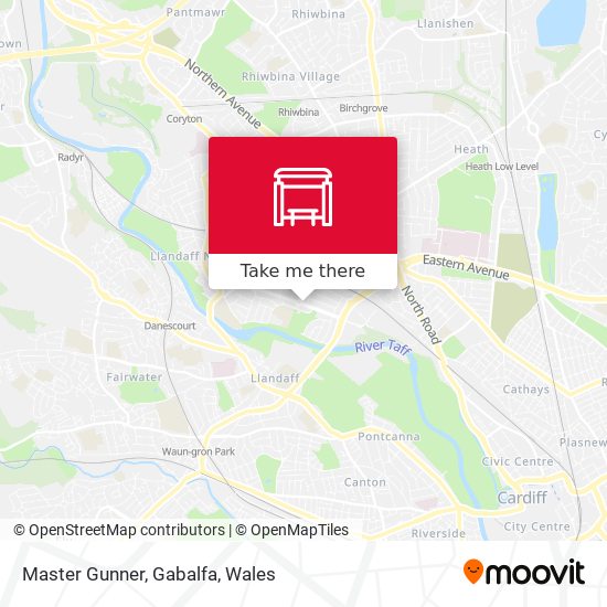 Master Gunner, Gabalfa map