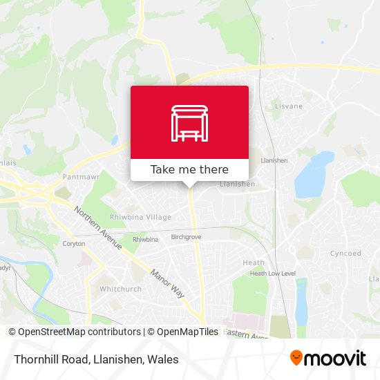 Thornhill Road, Llanishen map
