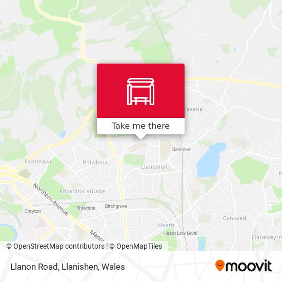 Llanon Road, Llanishen map
