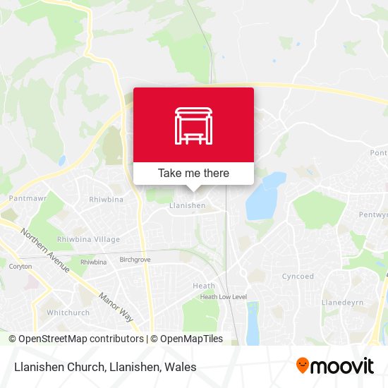 Llanishen Church, Llanishen map