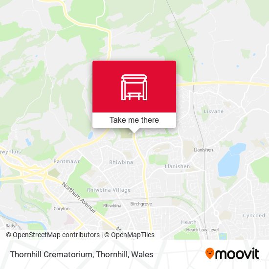 Thornhill Crematorium, Thornhill map