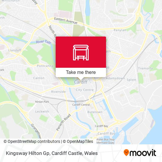 Kingsway Hilton Gp, Cardiff Castle map