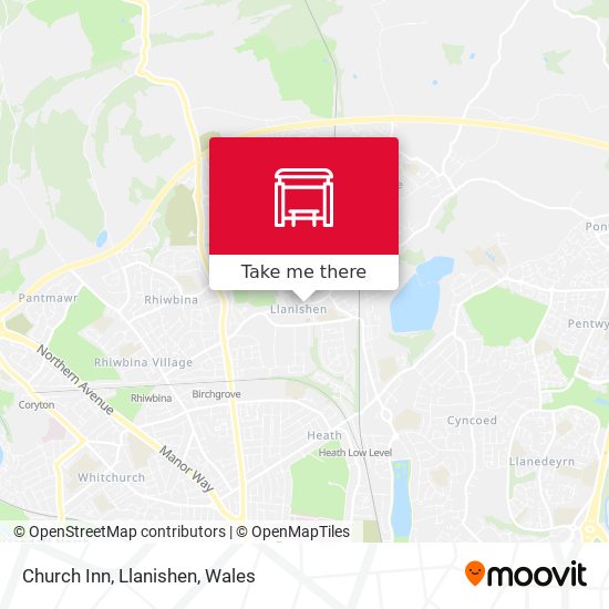 Church Inn, Llanishen map