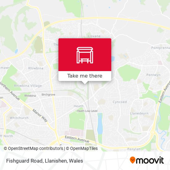 Fishguard Road, Llanishen map