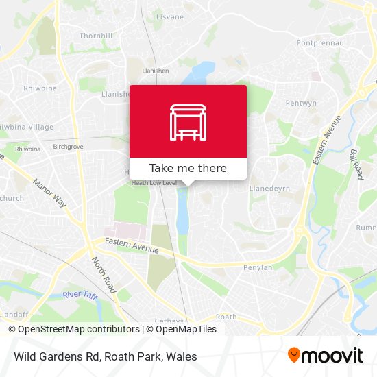 Wild Gardens Rd, Roath Park map