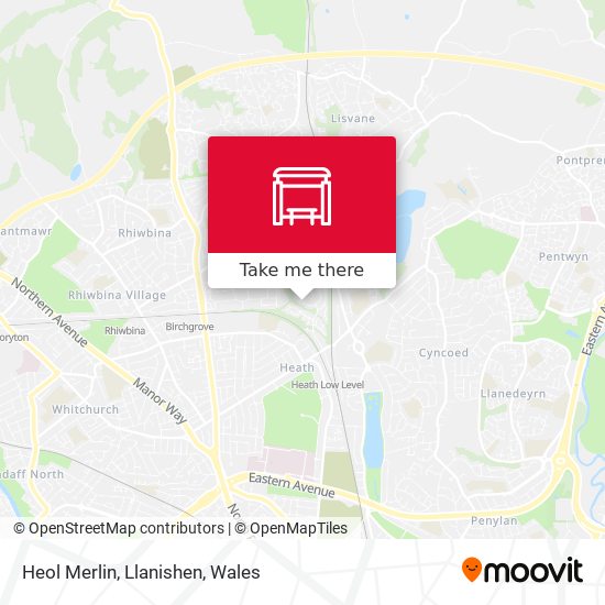 Heol Merlin, Llanishen map