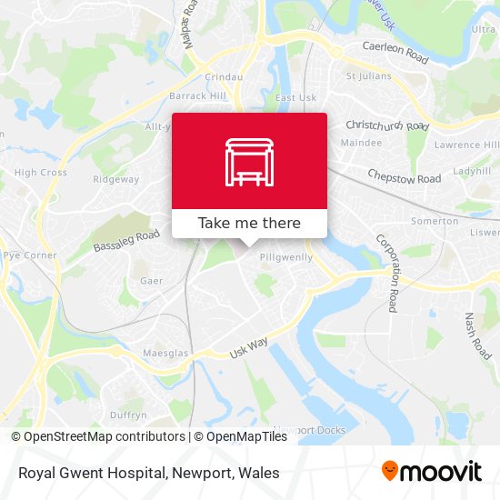 Royal Gwent Hospital, Newport map