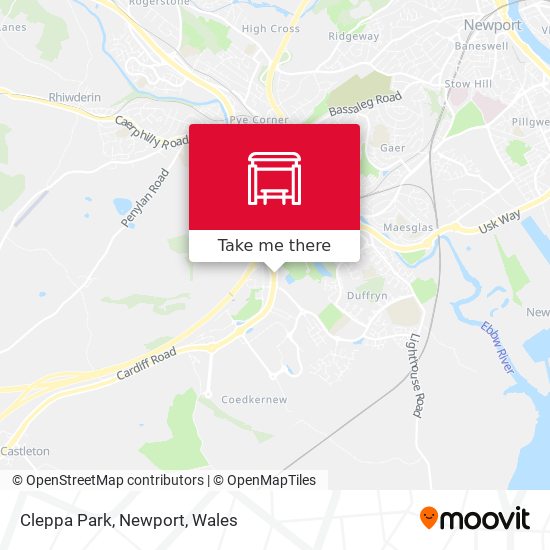 Cleppa Park, Newport map