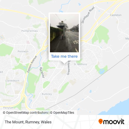 The Mount, Rumney map