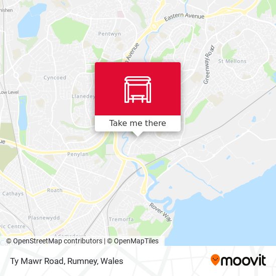 Ty Mawr Road, Rumney map