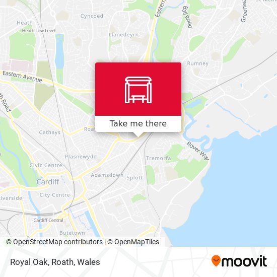 Royal Oak, Roath map