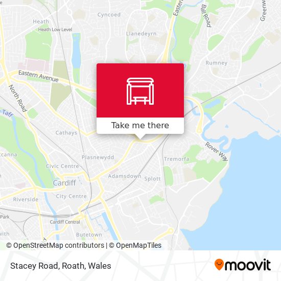 Stacey Road, Roath map