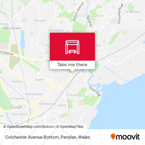 Colchester Avenue Bottom, Penylan map