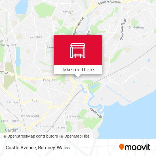 Castle Avenue, Rumney map