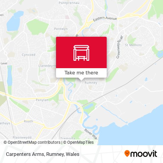 Carpenters Arms, Rumney map